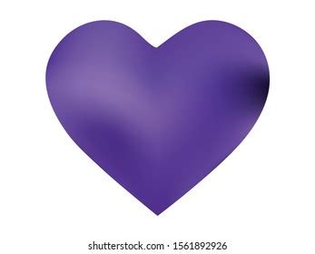 Violet Heart Emoji Symbol Love Stock Vector (Royalty Free) 1883859988 ...