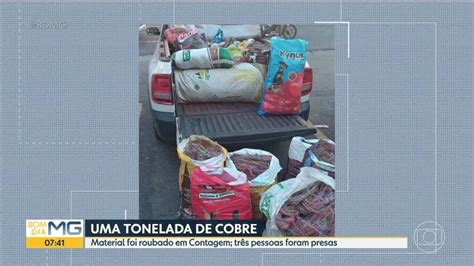 V Deo Pol Cia Apreende Uma Tonelada De Fios De Cobre Em Contagem Bom