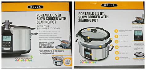 Bella Portable 6 5qt Slow Cooker With Searing Pot