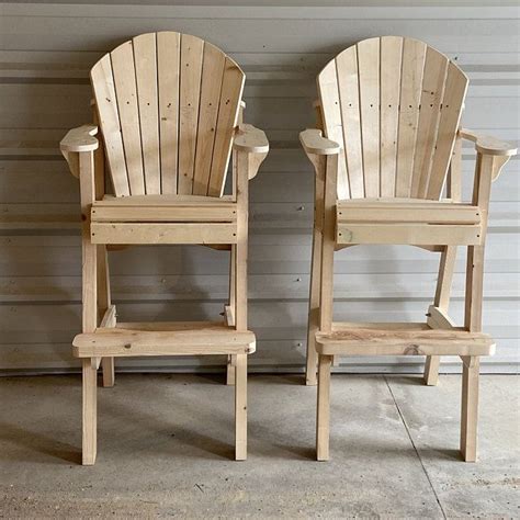 Adirondack Tall Chairs Mailed Full Size Patterns Etsy Adirondack