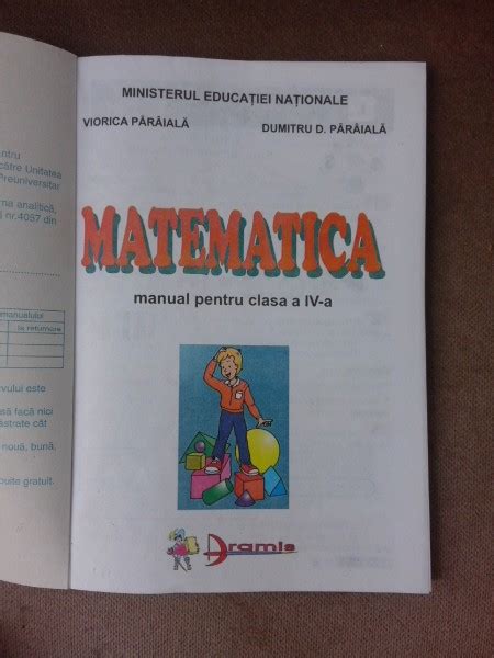 Matematica Manual Pentru Clasa A IV A Viorica Paraiala