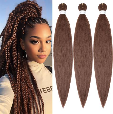 Yddm Pre Stretched Braiding Hair Braiding Hair Extensions Brown Braids Extensions Hair 26 Inch