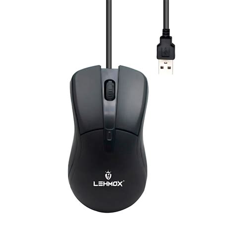 Mouse Ptico Fio Usb B Sico Es Preto Lehmox Ley