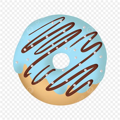 Blue Donut Png Transparent Hand Drawn Blue Donut Donut Clipart