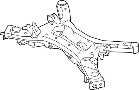 2013 Nissan Pathfinder Suspension Subframe Crossmember Rear 55400