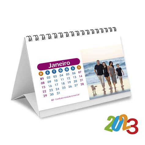 Calendario De Mesa Horizontal 10x15 Óticas Foto Paulo