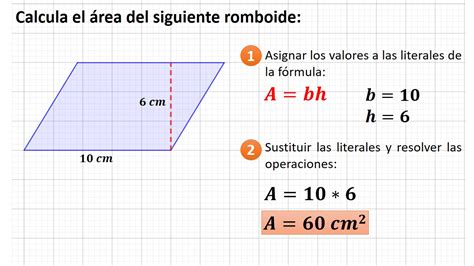 Perímetro y área del romboide Aula05mate