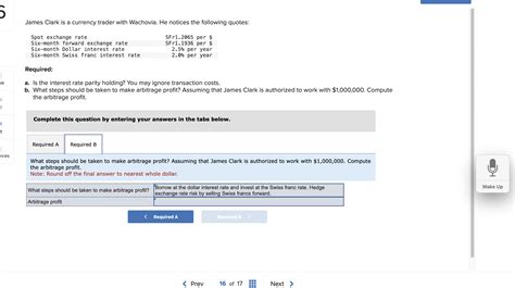 Solved James Clark Is A Currency Trader With Wachovia He Chegg