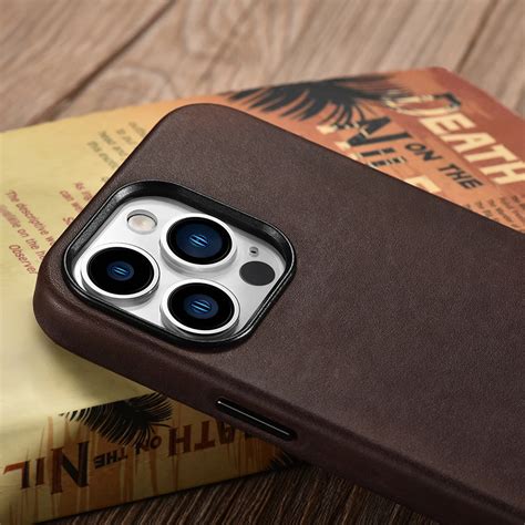 Чехол из натуральной кожи для iPhone 13 Pro Max, деловой чехол из ...