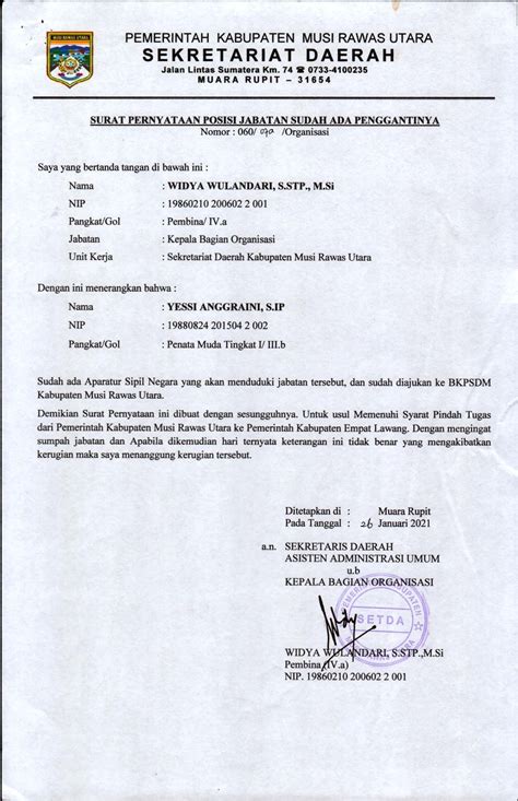 Contoh Surat Pribadi Permohonan Usul Kenaikan Pangkat Surat Lamaran