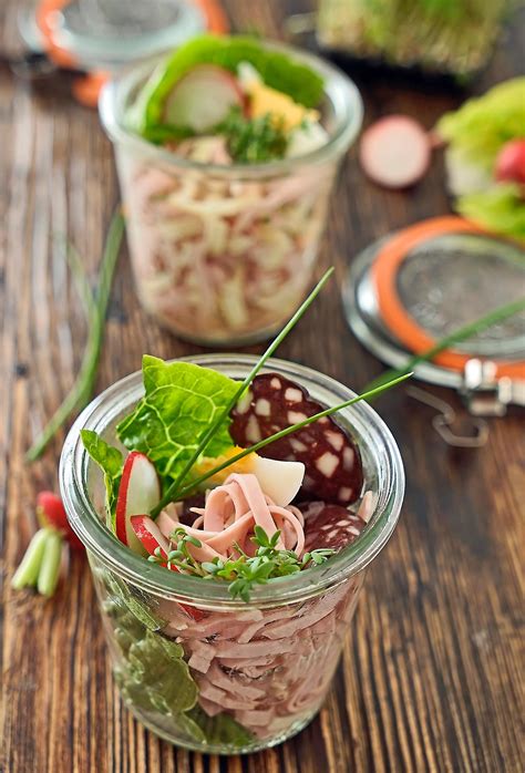 Schw Bischer Wurstsalat Und Wurst K Se Salat Im Glas Schmeck Den S Den