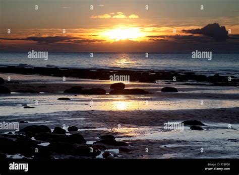 Hunstanton Sunset West Norfolk Stock Photo Alamy