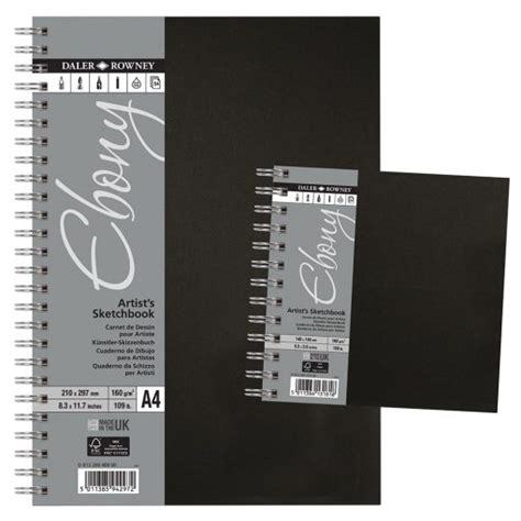 Daler Rowney Ebony Artist S Sketchbook Hardback Spiral