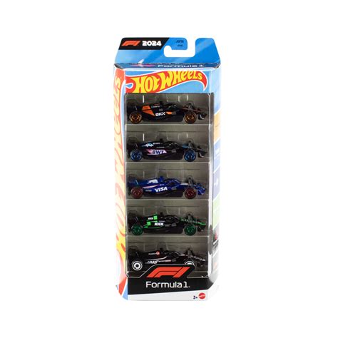 Hot Wheels Formula Set Da Macchinine Auto Da Corsa Cinque Veicoli Con Decorazioni Dei