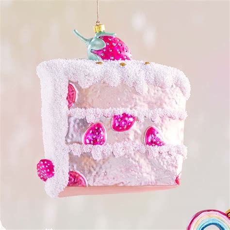 Slice Of Sweet Cake Ornament Glitterville Studios