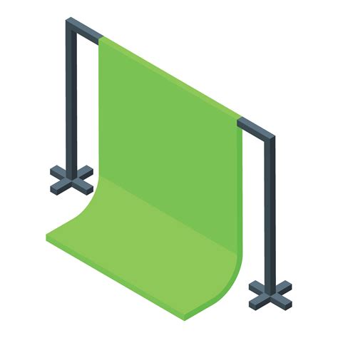 Isometric green screen backdrop stand 45413423 Vector Art at Vecteezy