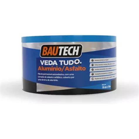 Fita Asfáltica Adesiva Multi Uso Veda Tudo 10cmx10M Bautech Compretop