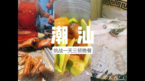 挑战一天三顿晚餐潮州卤鹅甘草水果鱼生潮汕美食VlogEat in Chaoshan GuangdongChallenge