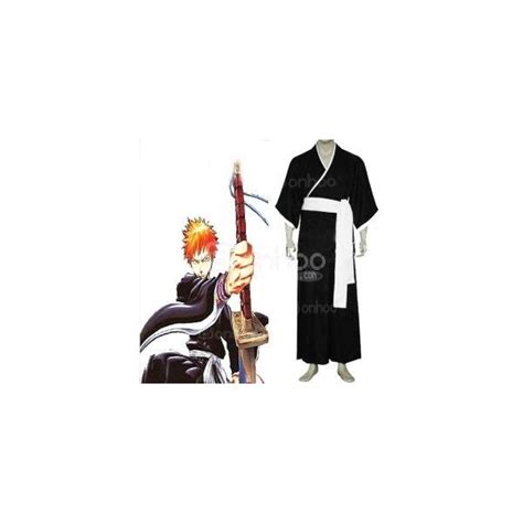 Bleach Ichigo Kurosaki Soul Reaper Uniform Cosplay Costume Via Polyvore