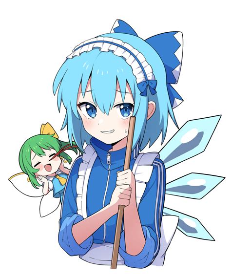 Safebooru 2girls Absurdres Blue Eyes Blue Hair Blush Cirno Daiyousei