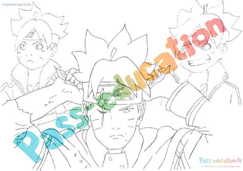 Coloriage Gratuit Boruto Pdf Imprimer