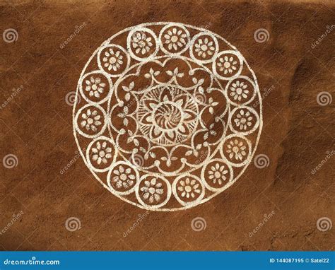 An Indian Tribal Art and Drawing Stock Image - Image of circular ...