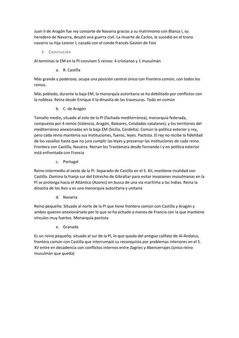 Reinos Cristianos Segundo De Bachiller PAU PDF