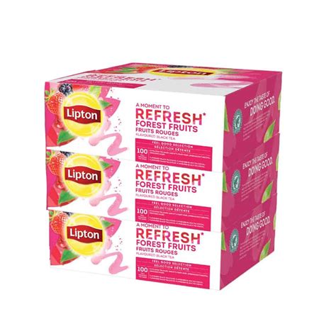 Thé Noir Aromatisé Lipton Fruits Rouges 3 x 100 sachets