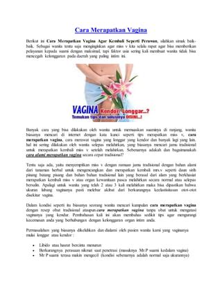 Cara Merapatkan Vagina Pdf