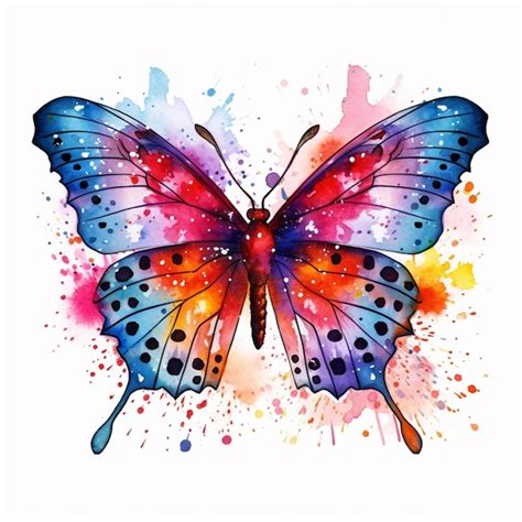 Premium Photo Brightly Colored Butterfly With Spots And Spots On