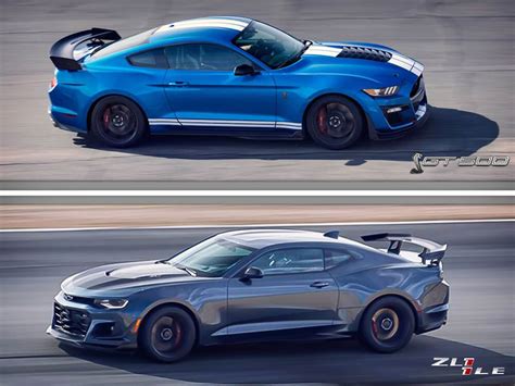 Shelby Gt Vs Camaro Zl Le Compared Steeda