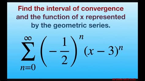 Find Interval Of Convergence And Function Of X For Geometric Series S