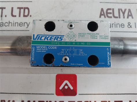 Vickers Dg4v 3s 2c M U H5 60 Hydraulic Valve Aeliya Marine