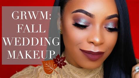 Grwm Fall Wedding Makeup Blue Brown Eyeshadow And Dark Brown Lip Youtube