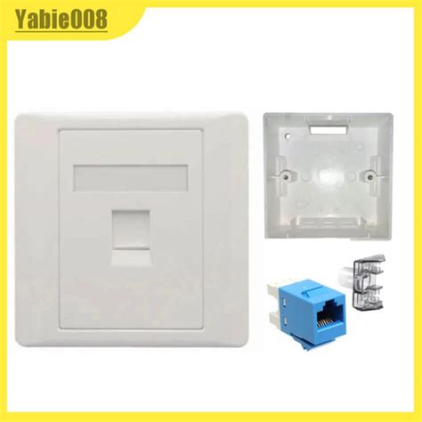 Jual Face Plate Wall Plate Faceplate UTP Outbow Modular Cat6 1 Hole