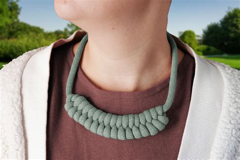 Sage Green Infinity Macrame Necklace Kit Bead Spider