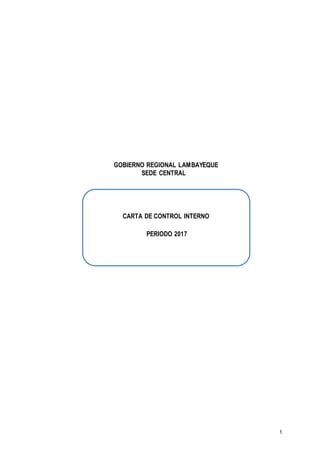 Carta De Control Interno Sede Central Pdf