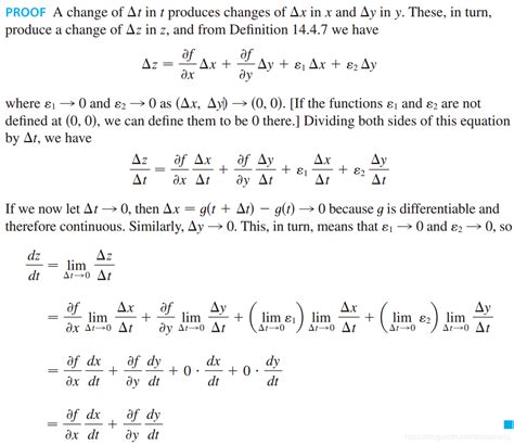 Chain Rule Proof Multivariable Calculusmultivariable Calculus