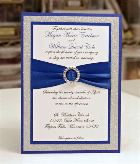 Royal Blue And Silver Wedding Invitations ~ Kipokg Wedding