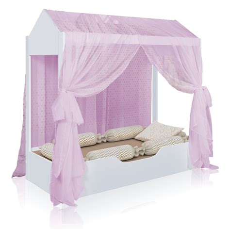 Cama Montessoriana Infantil Voal Rosa E Colch O Leroy Merlin