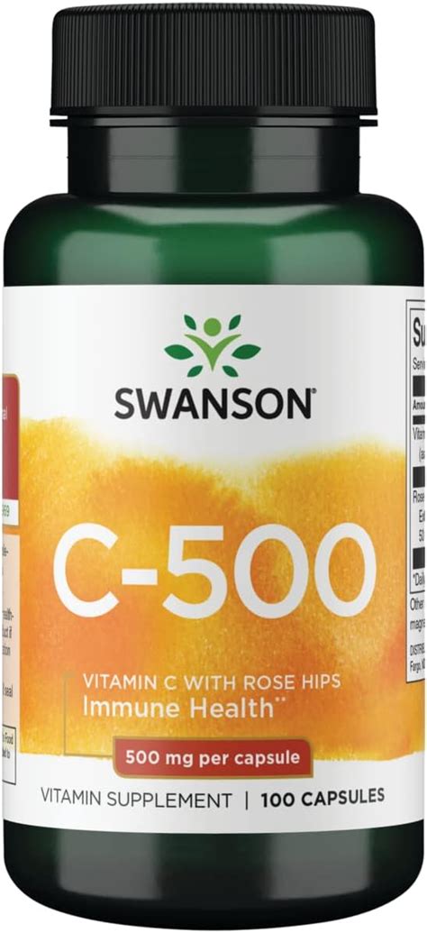 Amazon Swanson Vitamin C With Rose Hips Immune System Support Skin