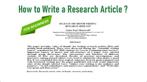 How To Write A Research Article Step By Step Guide ThesisHelper01