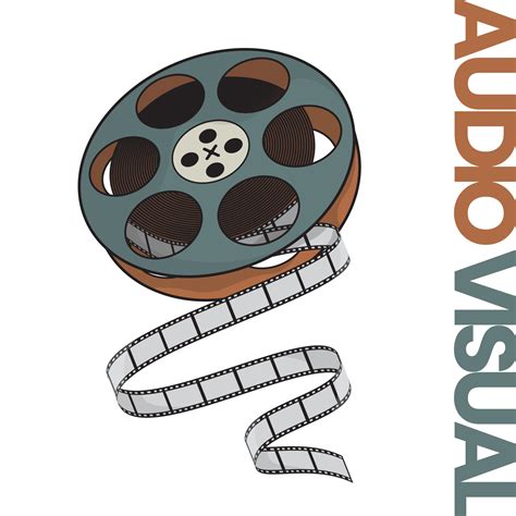 Movie roll design in vintage color design with out of film for audio ...