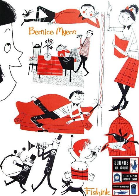 Bernice Myers Mid Century Modern Illustration People Illustration