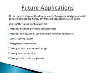 Magnetic Refrigeration Seminar Ppt Ppt