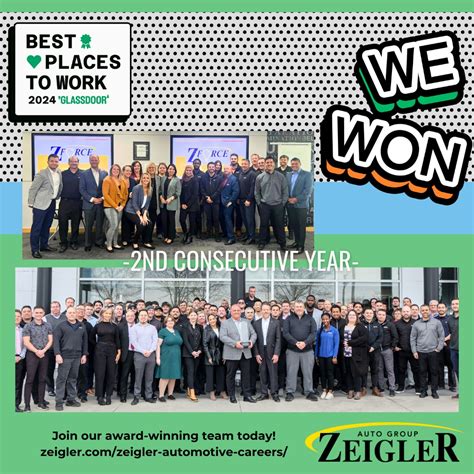 Glassdoor Honors Zeigler Auto Group For A Second Consecutive Year With