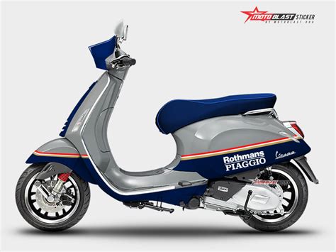 Modifikasi Striping Vespa Primavera Rothmans Motoblast