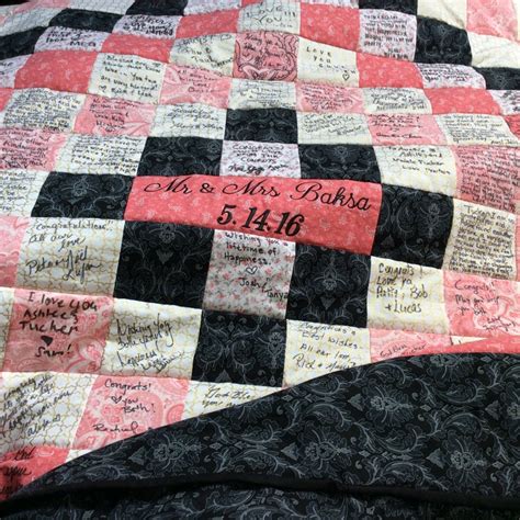 Custom Personalized Signature Wedding Quilt Etsy