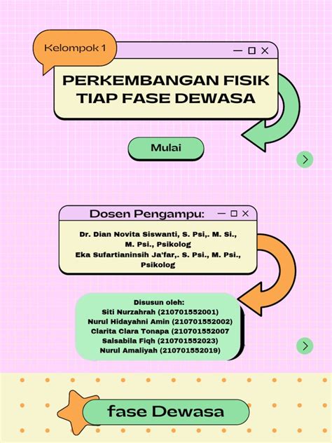 Perkembangan Fisik Pada Fase Dewasa L Kelompok 1 Pdf