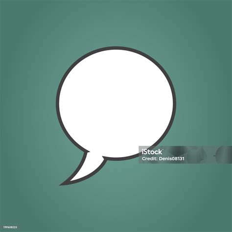 Cute Vector Speech Bubble Isolated Outline Illustration Stock